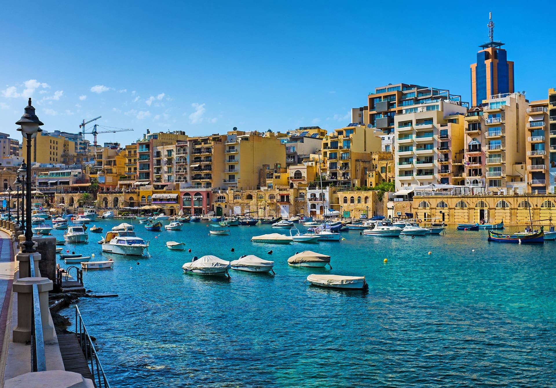 Spinola Bay - Malta Small harbour of Spinola Bay in the sunshine