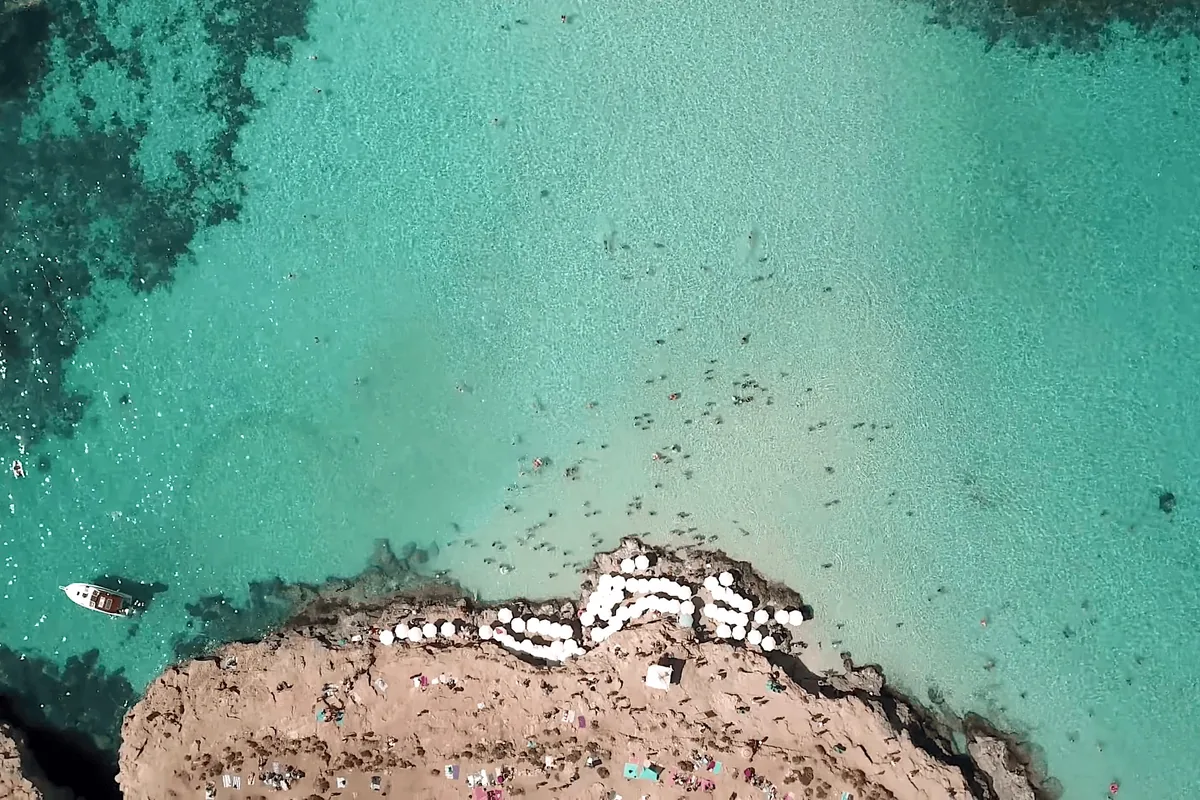 The Blue Lagoon on Comino Turquoise waters of the Blue Lagoon on the island of Comino, Malta