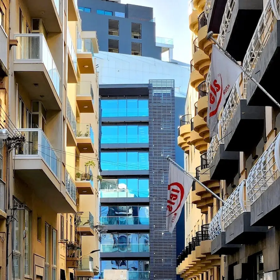 View of the building in Sliema