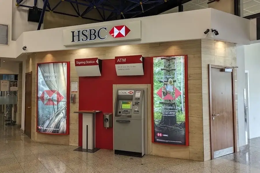 HSBC ATM inside Malta Airport