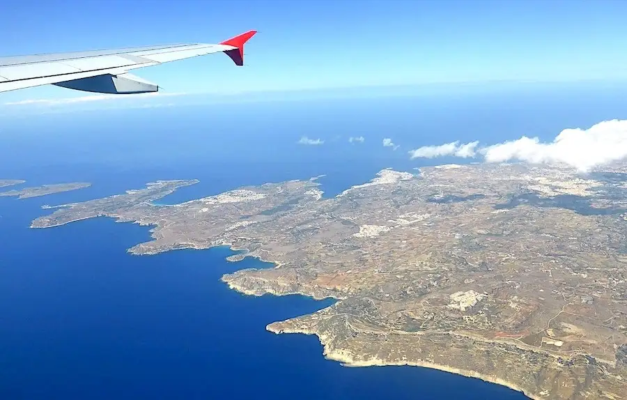 La isla de Malta vista desde arriba