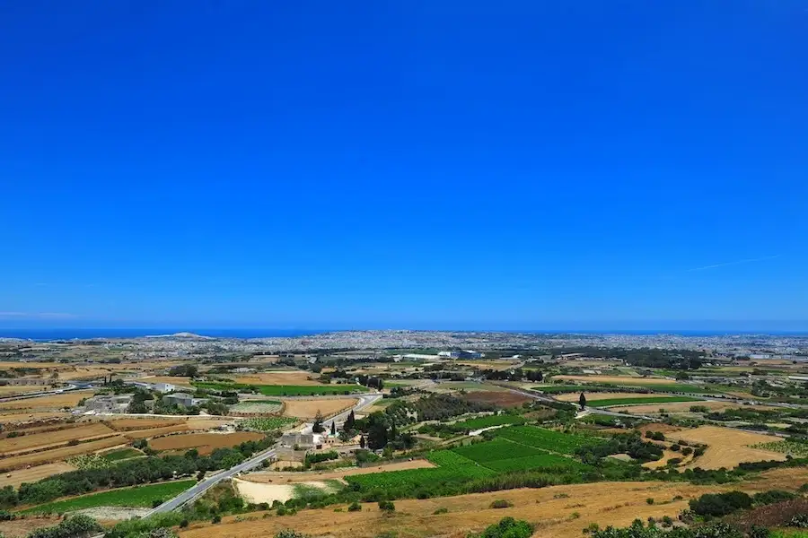 Vue depuis les fortifications de Mdina