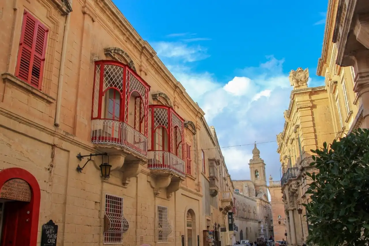 The streets of the city of Mdina Malta