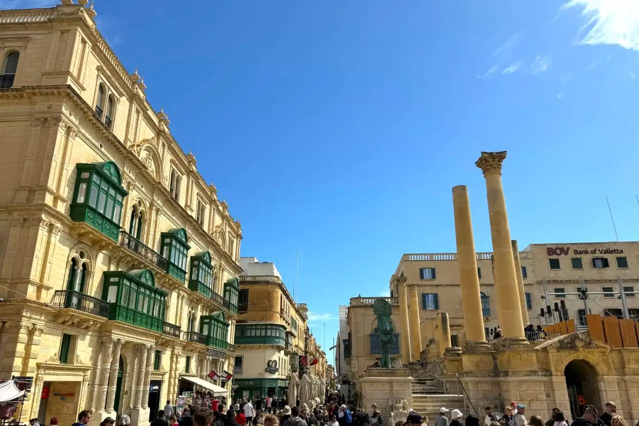 The streets of the capital Valletta Malta