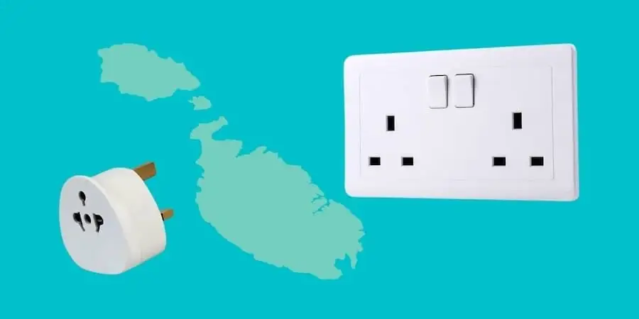 An adapter and an electrical socket for Malta